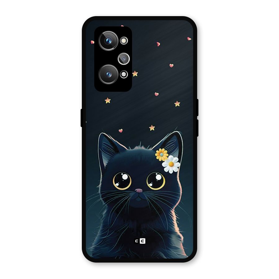 Cat With Flowers Metal Back Case for Realme GT Neo 3T