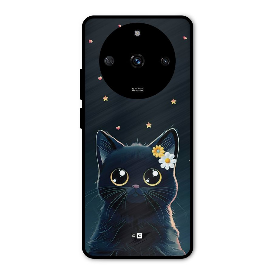 Cat With Flowers Metal Back Case for Realme Narzo 60 5G