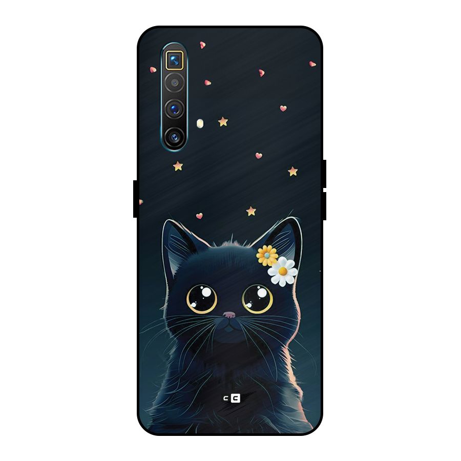 Cat With Flowers Metal Back Case for Realme X3