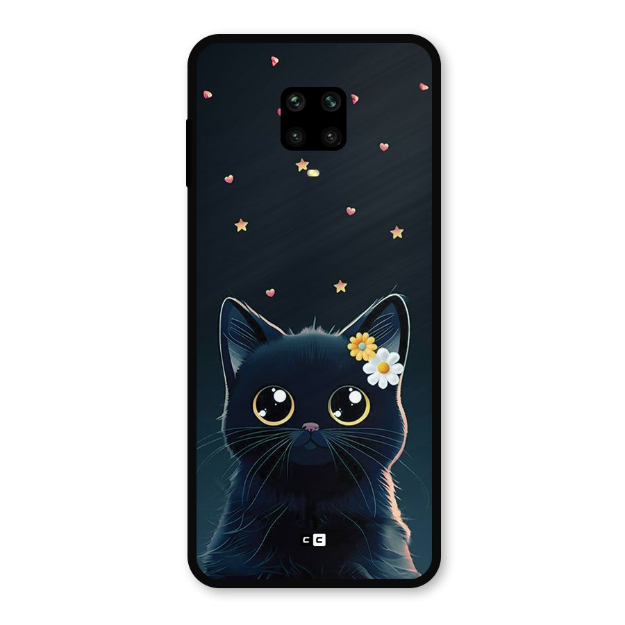 Cat With Flowers Metal Back Case for Redmi Note 10 Lite