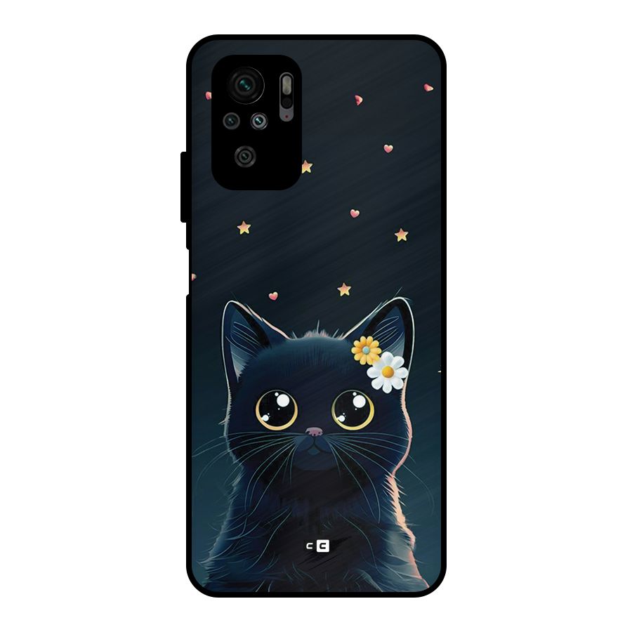Cat With Flowers Metal Back Case for Redmi Note 11 SE