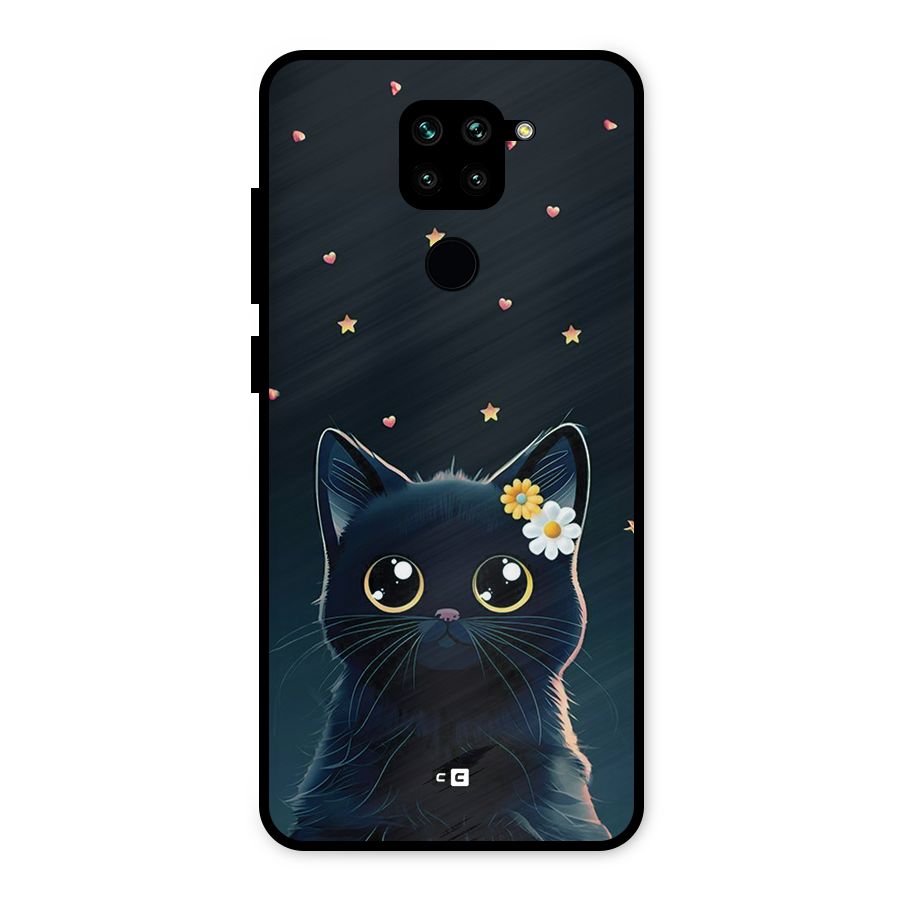 Cat With Flowers Metal Back Case for Redmi Note 9
