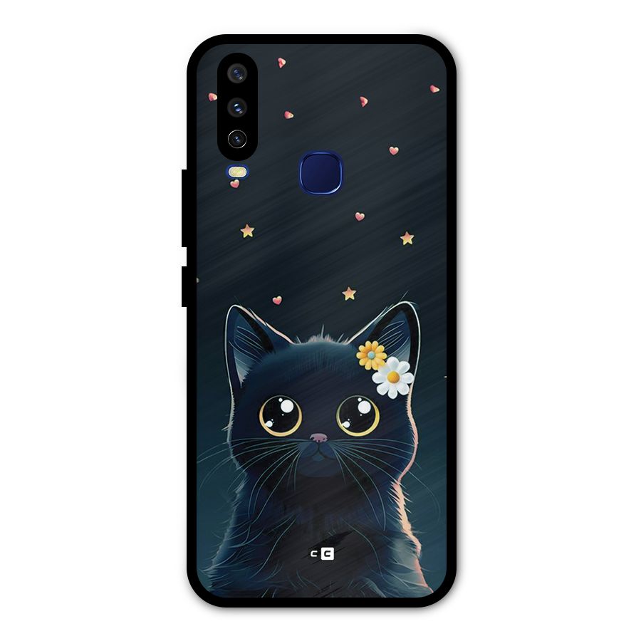 Cat With Flowers Metal Back Case for Vivo V17