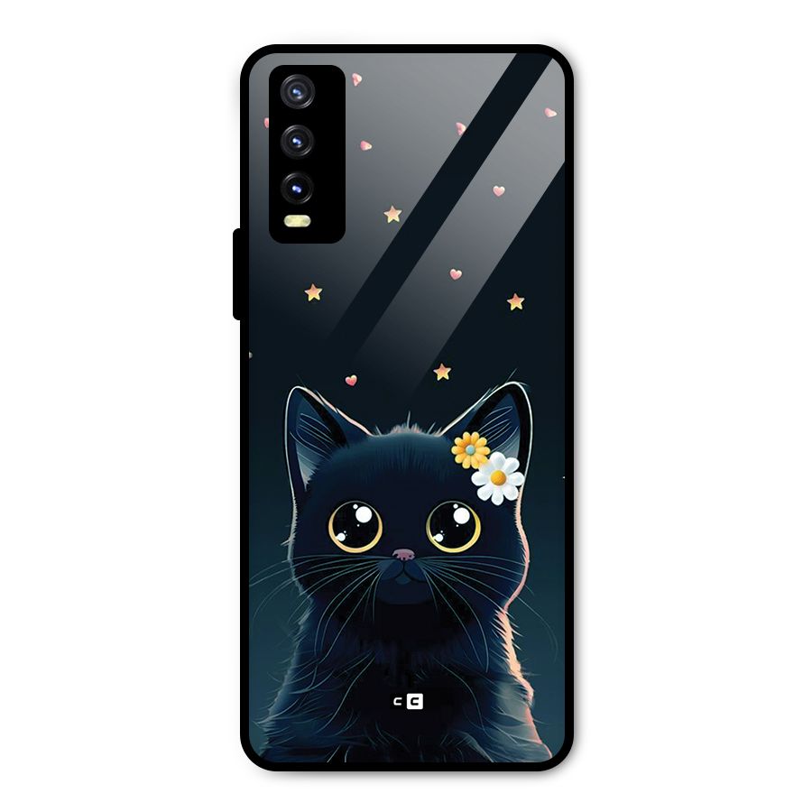 Cat With Flowers Metal Back Case for Vivo Y20g
