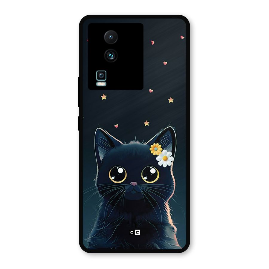 Cat With Flowers Metal Back Case for iQOO Neo 7 Pro