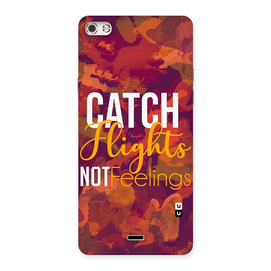 Catch Flights Not Feelings Back Case for Micromax Canvas Silver 5