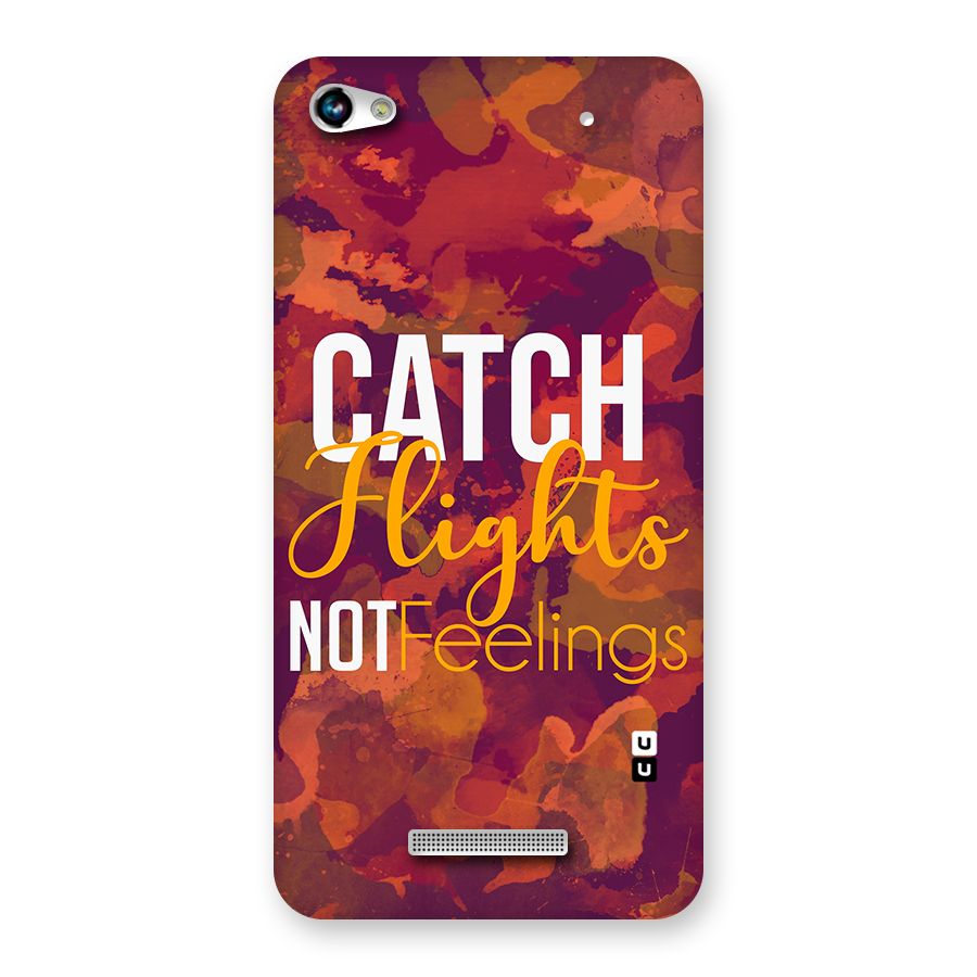 Catch Flights Not Feelings Back Case for Micromax Hue 2
