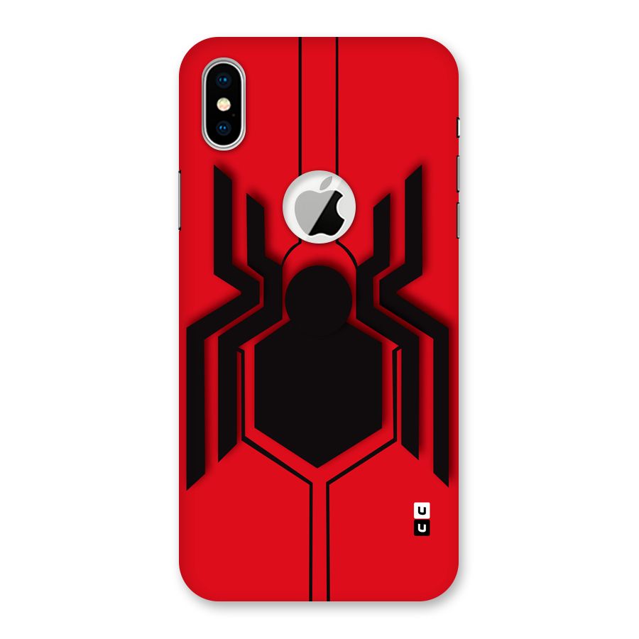 Center Spider Back Case for iPhone X Logo Cut