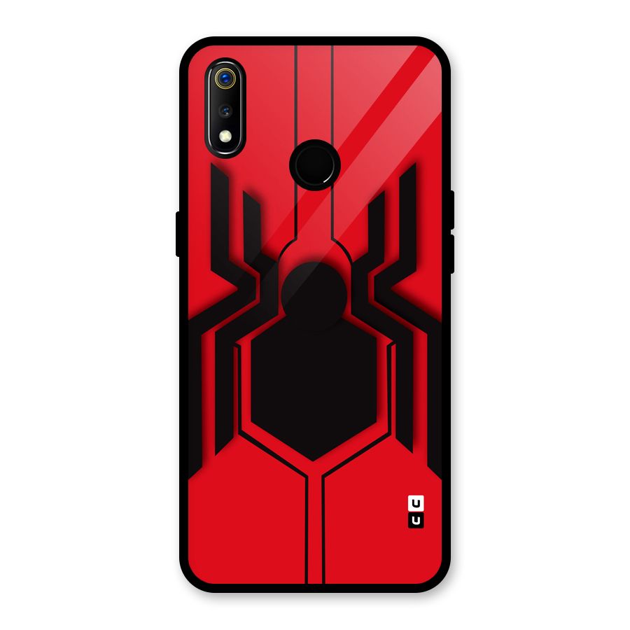 Center Spider Glass Back Case for Realme 3i