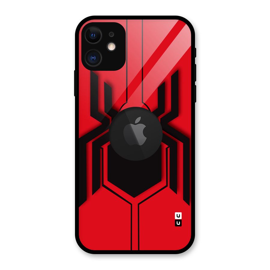 Center Spider Glass Back Case for iPhone 11 Logo Cut