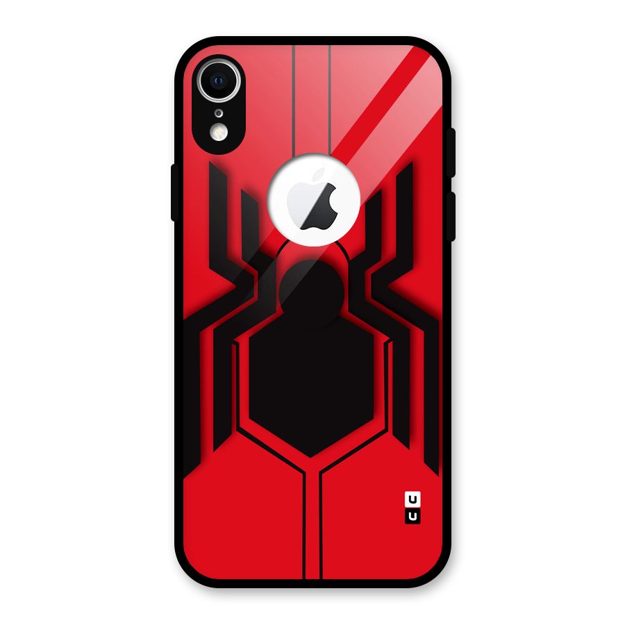 Center Spider Glass Back Case for iPhone XR Logo Cut