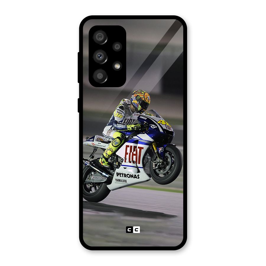 Champion Biker Glass Back Case for Galaxy A32