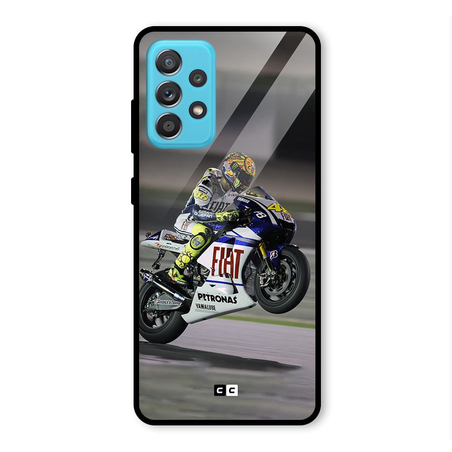 Champion Biker Glass Back Case for Galaxy A52