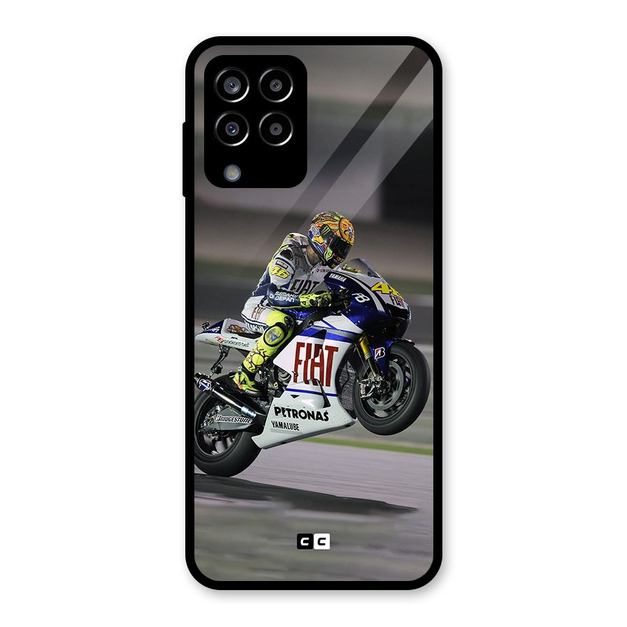 Champion Biker Glass Back Case for Galaxy M33