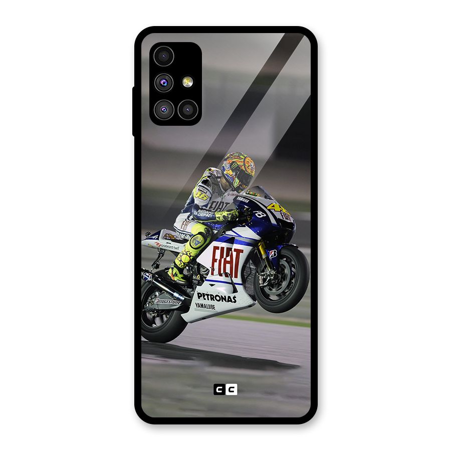 Champion Biker Glass Back Case for Galaxy M51