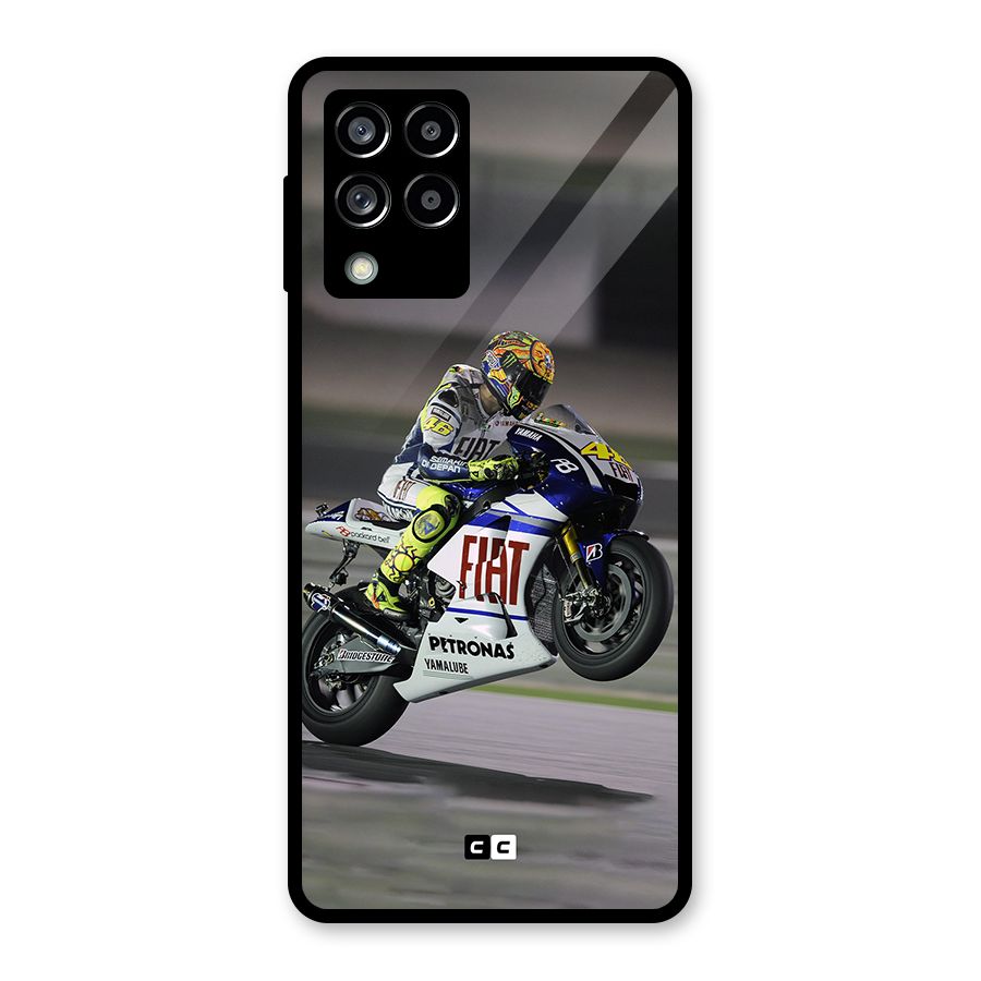 Champion Biker Glass Back Case for Galaxy M53 5G