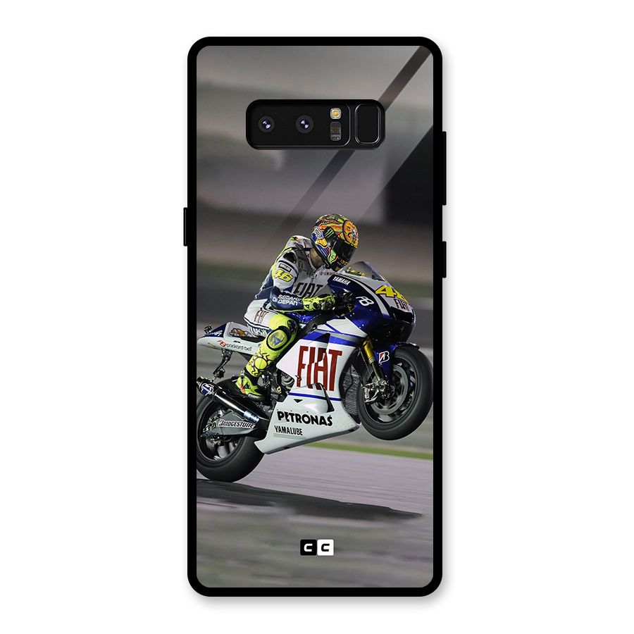 Champion Biker Glass Back Case for Galaxy Note 8