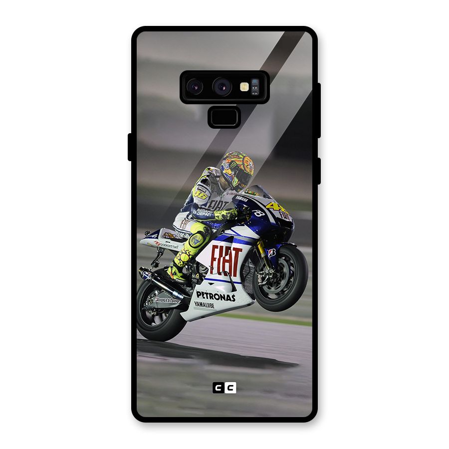 Champion Biker Glass Back Case for Galaxy Note 9