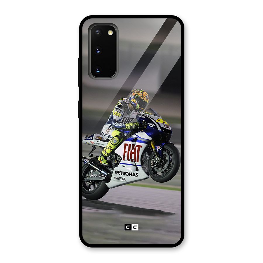 Champion Biker Glass Back Case for Galaxy S20