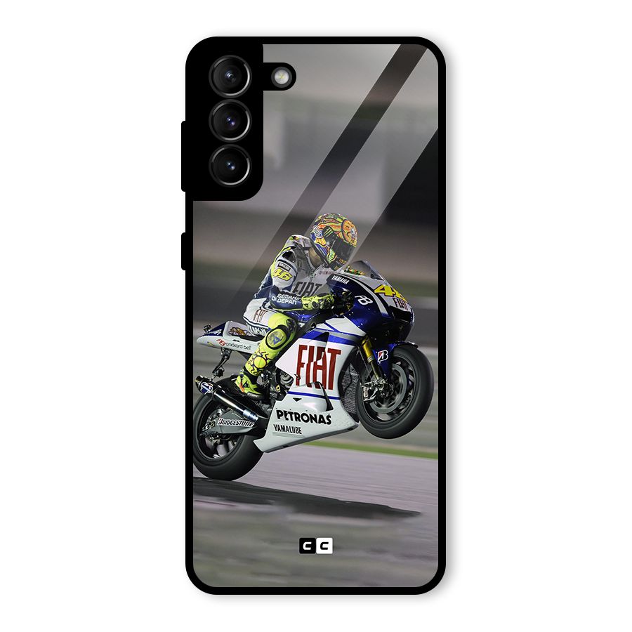 Champion Biker Glass Back Case for Galaxy S21 Plus