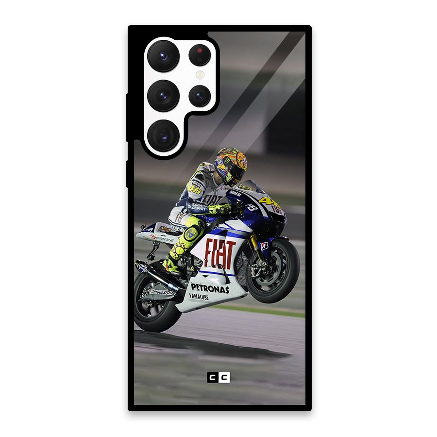 Champion Biker Glass Back Case for Galaxy S22 Ultra 5G