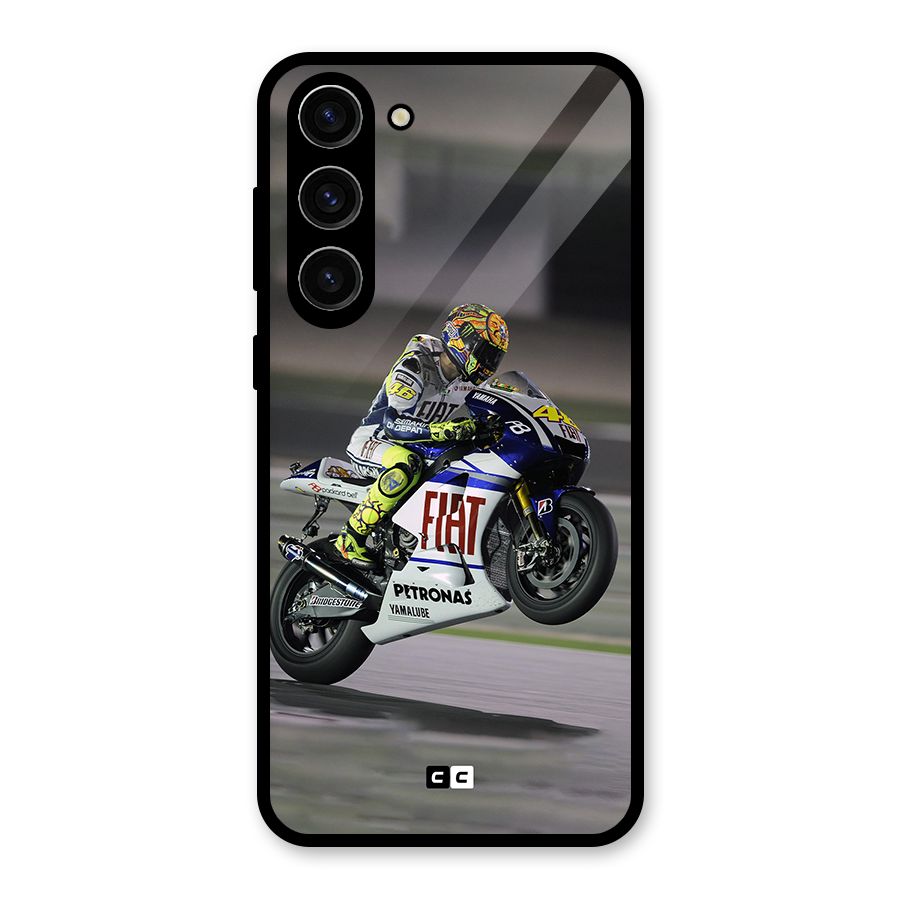 Champion Biker Glass Back Case for Galaxy S23 Plus