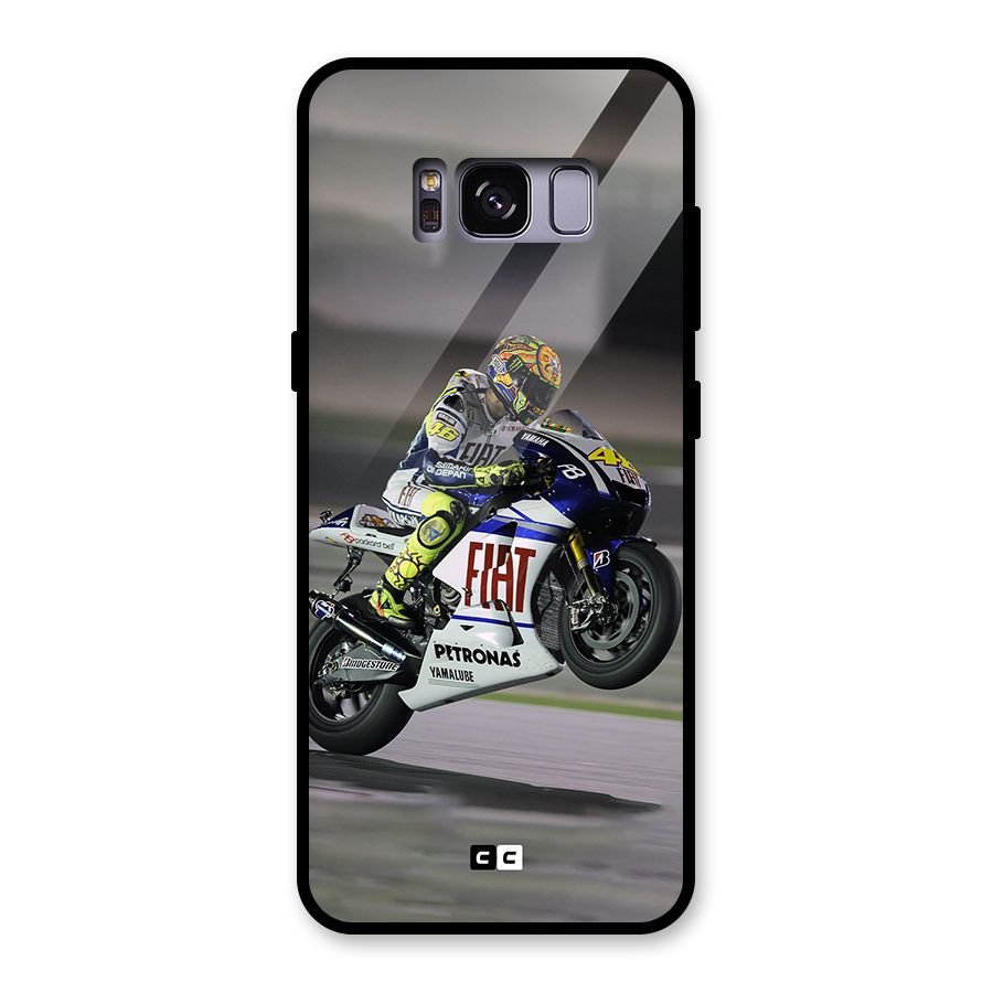 Champion Biker Glass Back Case for Galaxy S8