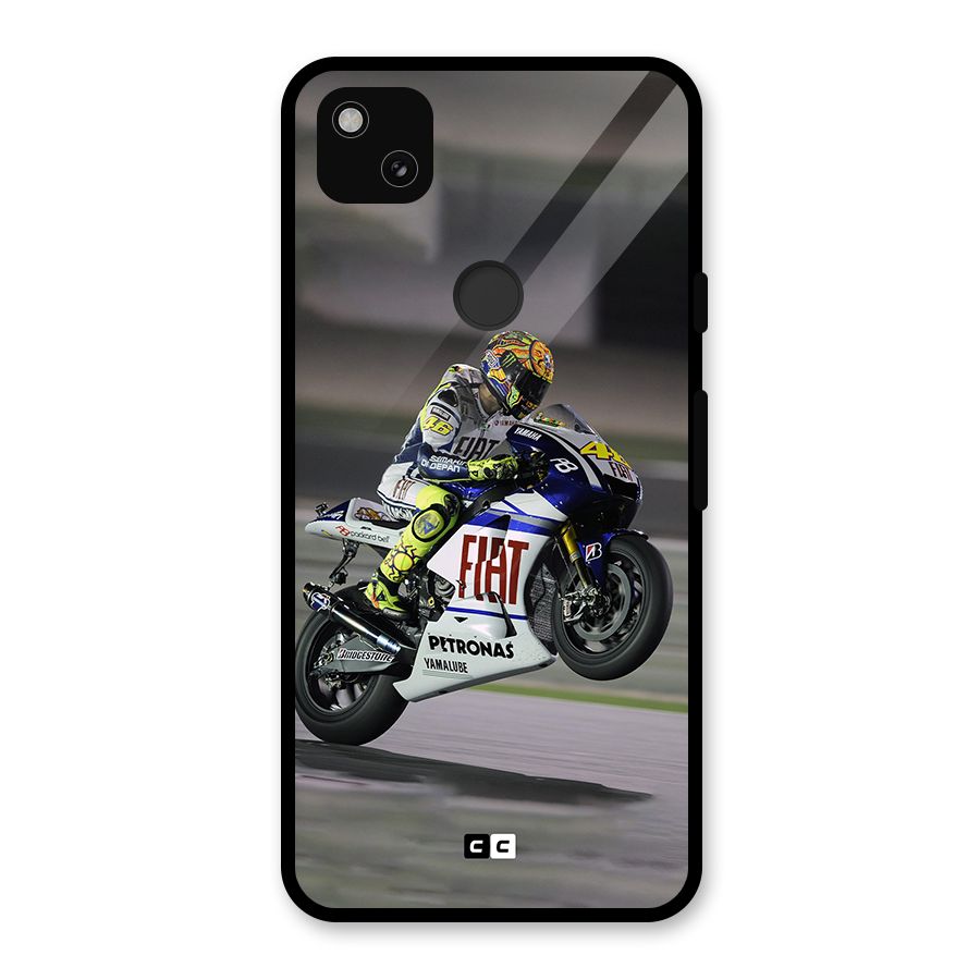 Champion Biker Glass Back Case for Google Pixel 4a