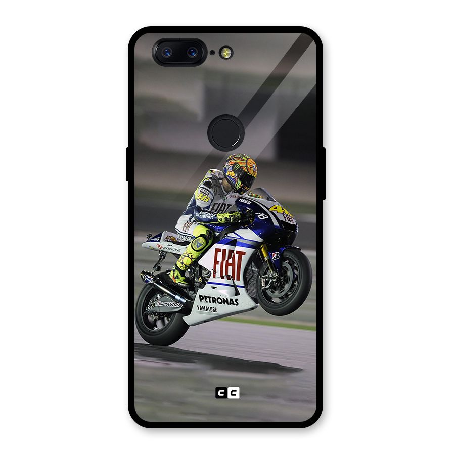 Champion Biker Glass Back Case for OnePlus 5T