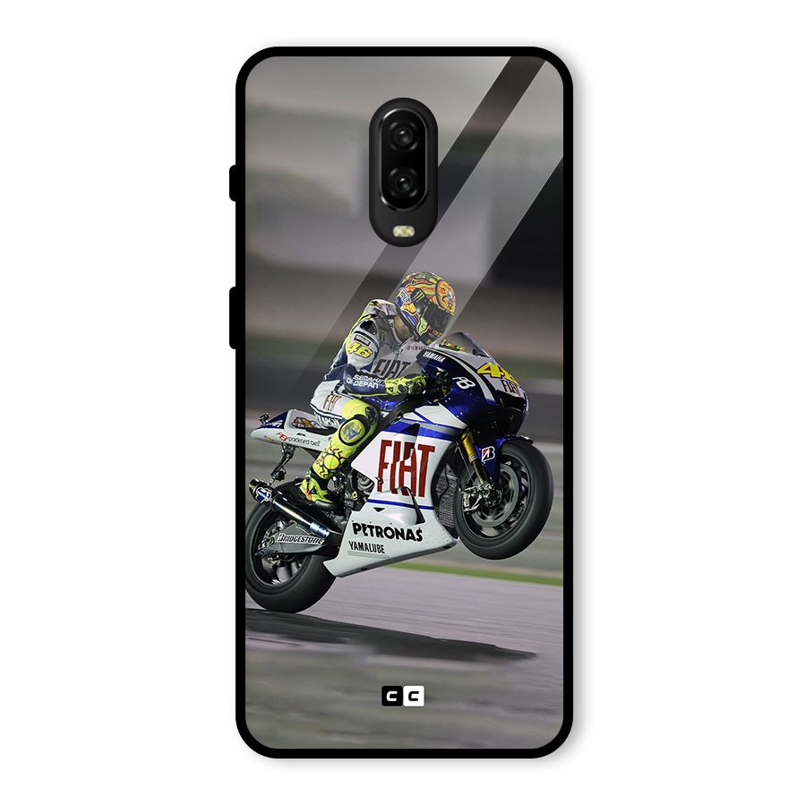 Champion Biker Glass Back Case for OnePlus 6T