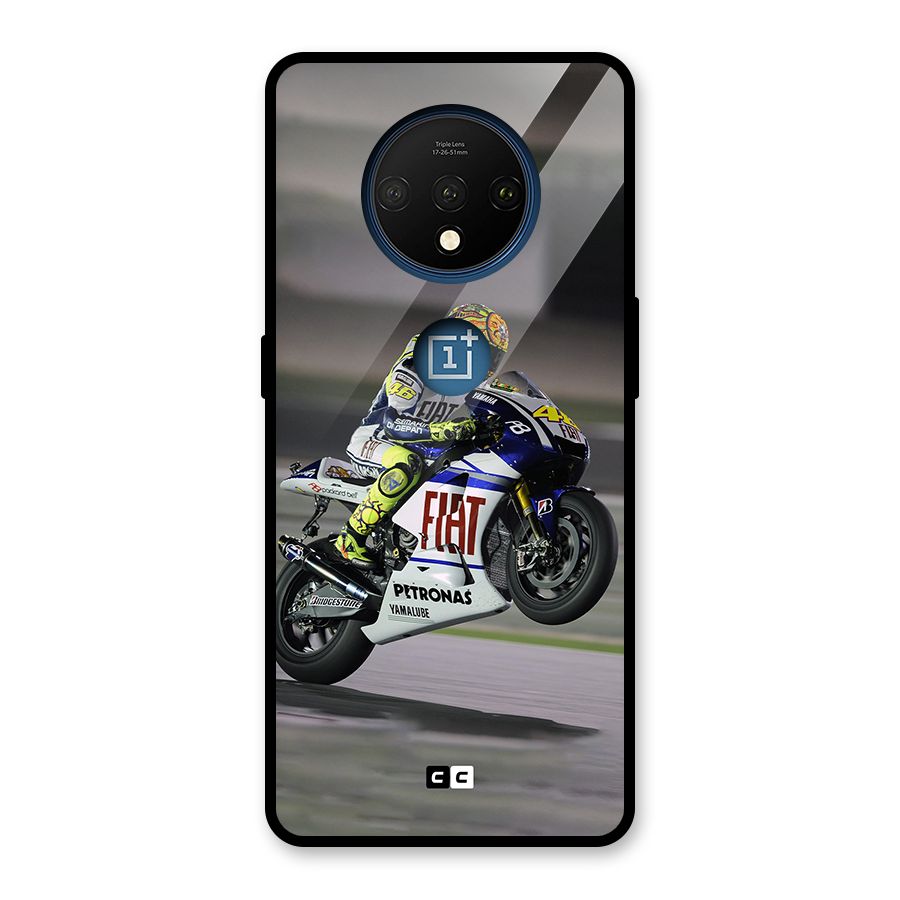 Champion Biker Glass Back Case for OnePlus 7T