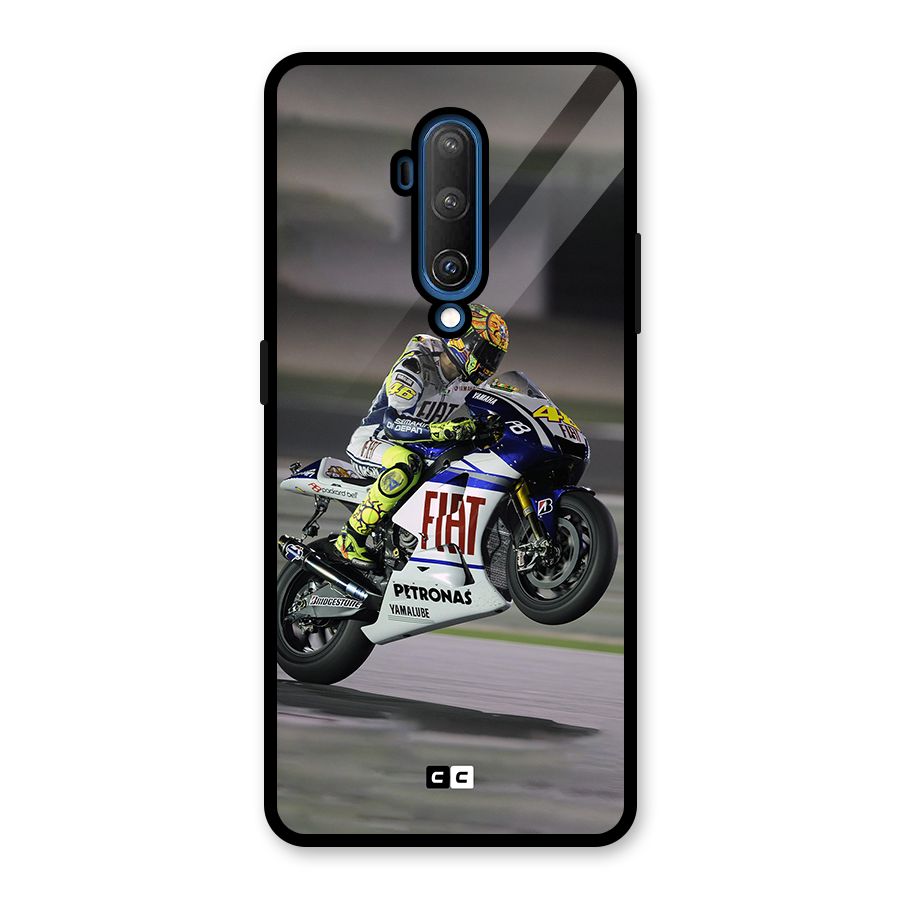 Champion Biker Glass Back Case for OnePlus 7T Pro