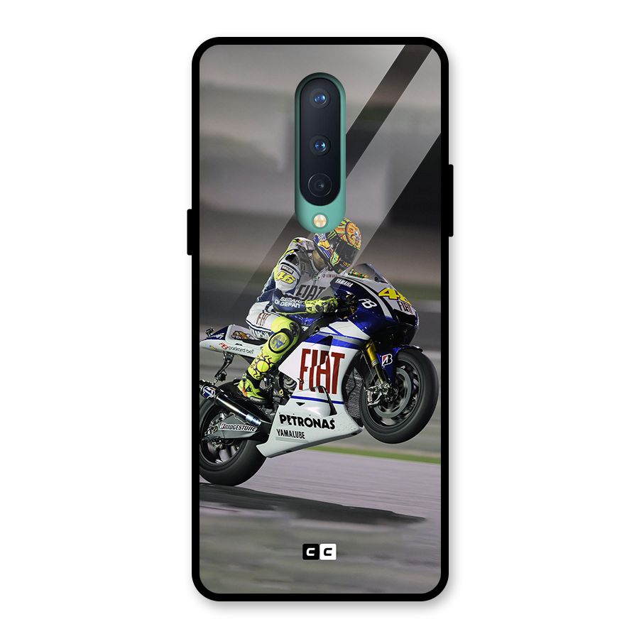 Champion Biker Glass Back Case for OnePlus 8
