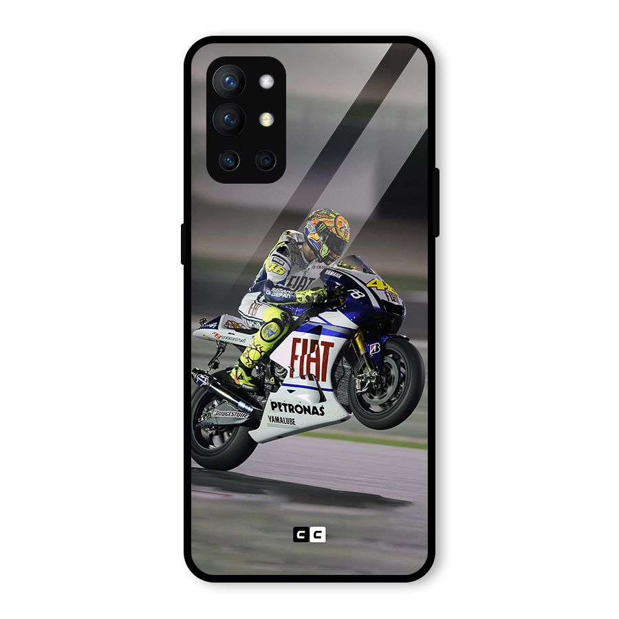 Champion Biker Glass Back Case for OnePlus 9R
