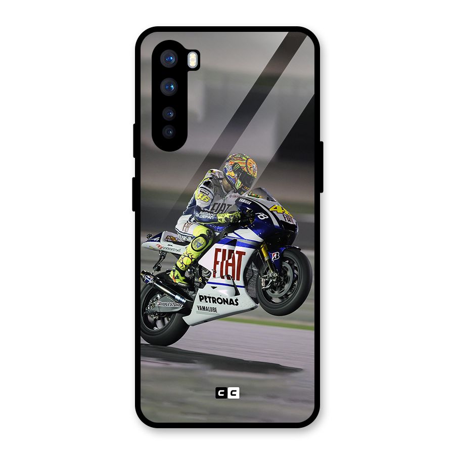 Champion Biker Glass Back Case for OnePlus Nord