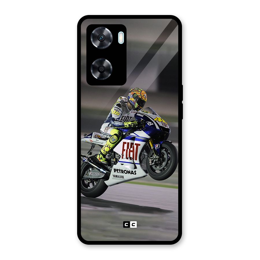 Champion Biker Glass Back Case for Oppo A77s