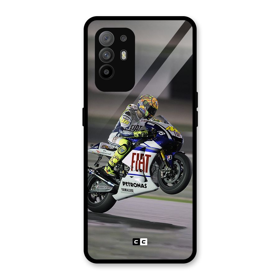 Champion Biker Glass Back Case for Oppo F19 Pro Plus 5G