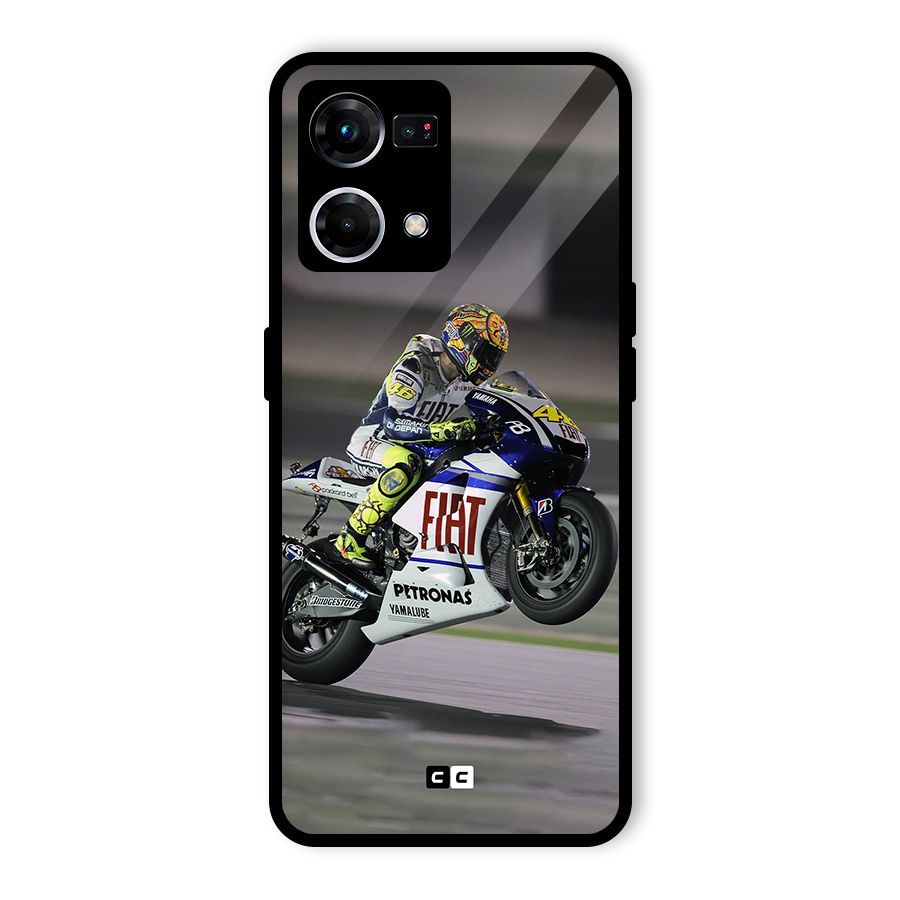 Champion Biker Glass Back Case for Oppo F21 Pro 4G