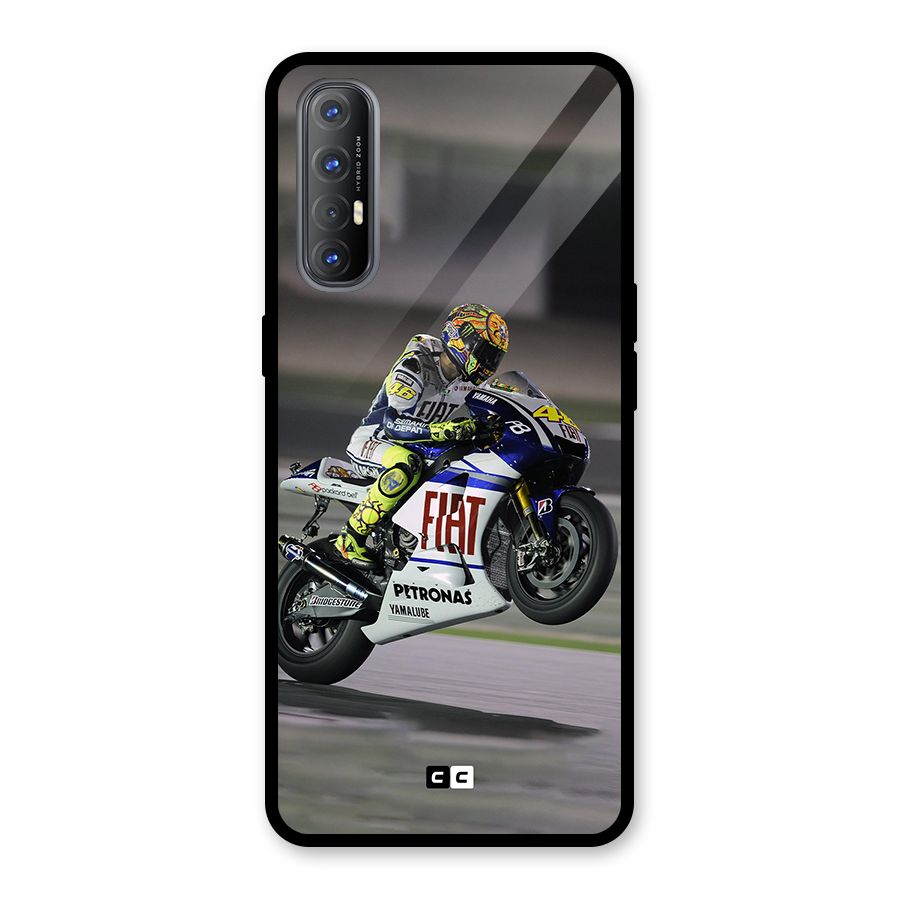 Champion Biker Glass Back Case for Oppo Reno3 Pro