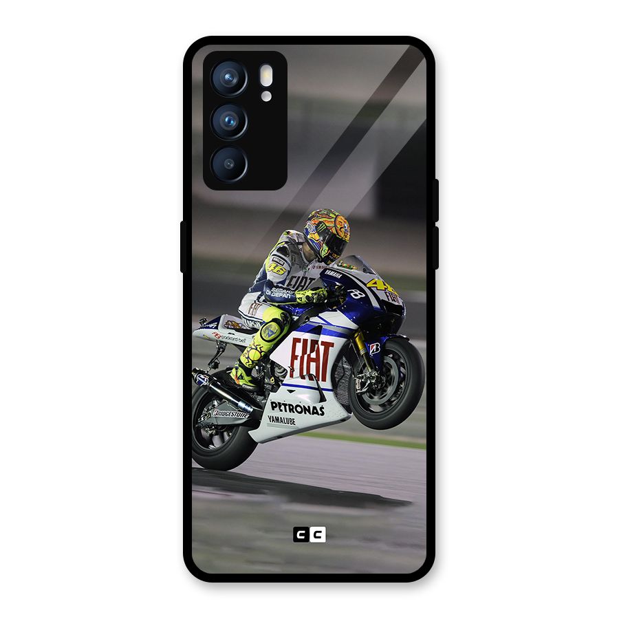 Champion Biker Glass Back Case for Oppo Reno6 5G