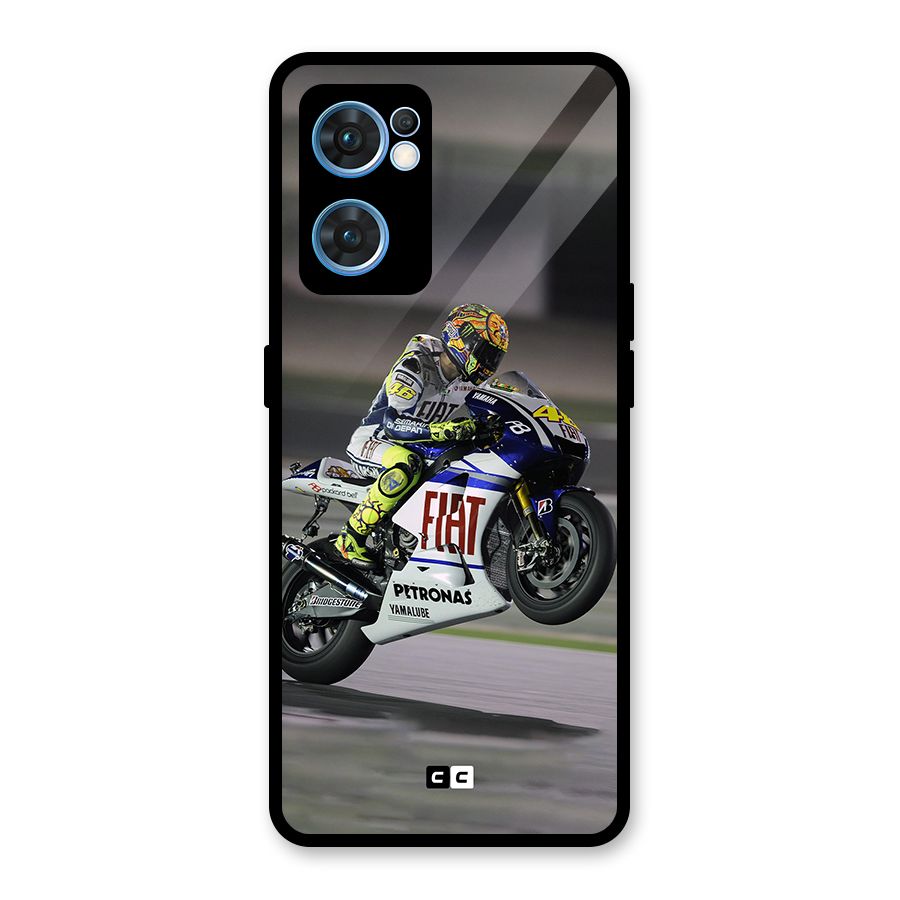 Champion Biker Glass Back Case for Oppo Reno7 5G