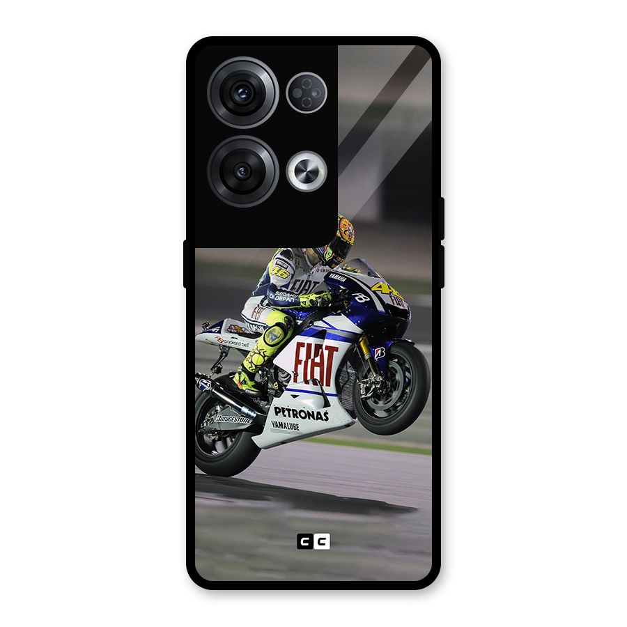 Champion Biker Glass Back Case for Oppo Reno8 Pro 5G