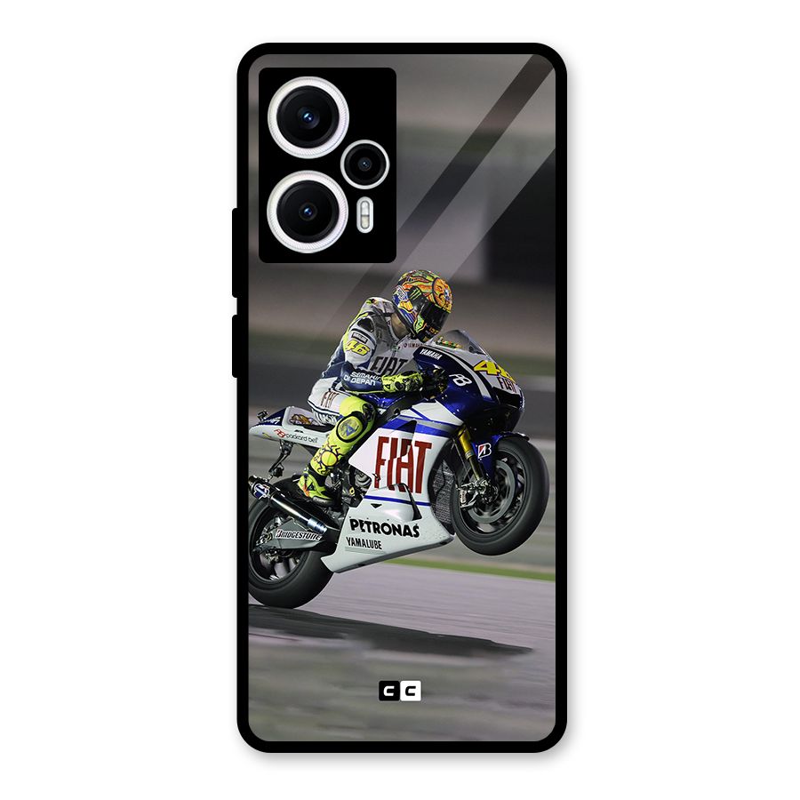 Champion Biker Glass Back Case for Poco F5