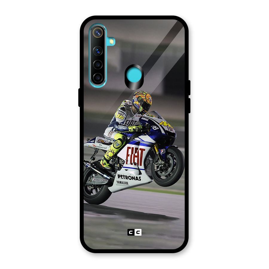 Champion Biker Glass Back Case for Realme 5i