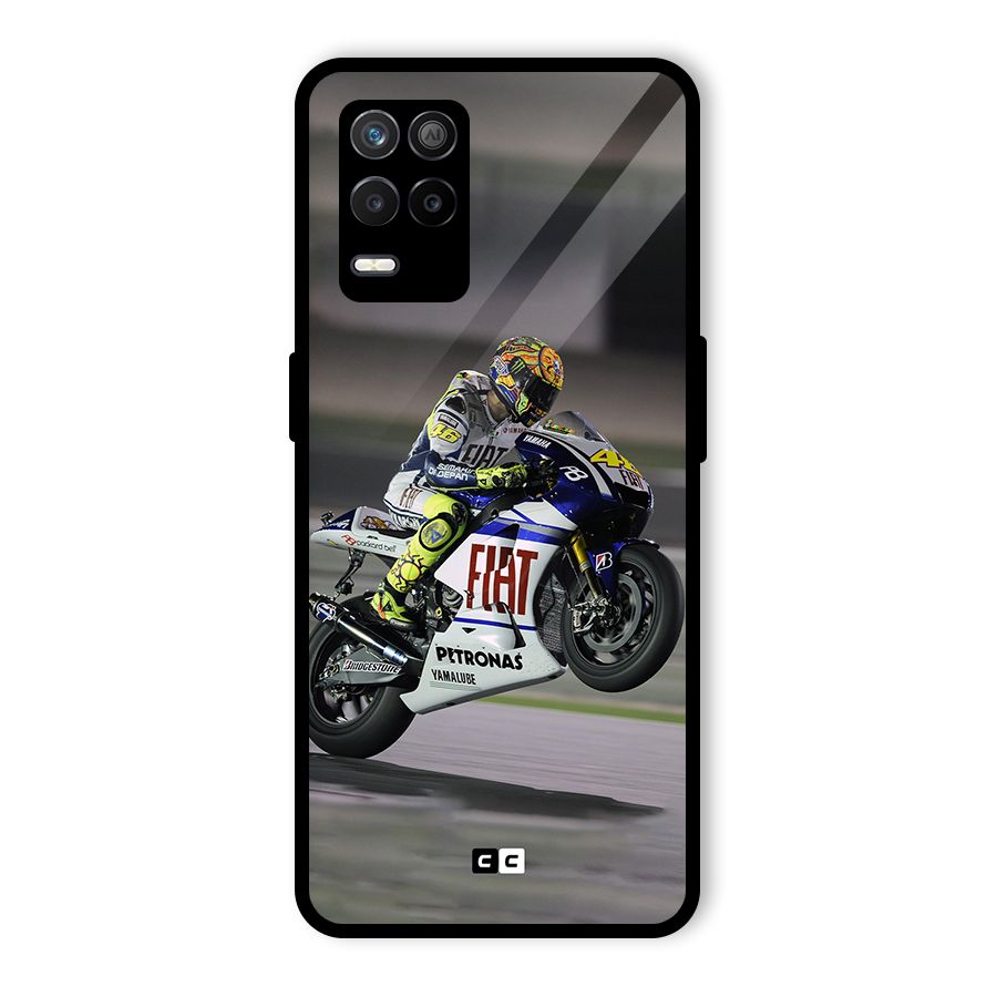 Champion Biker Glass Back Case for Realme 8 5G