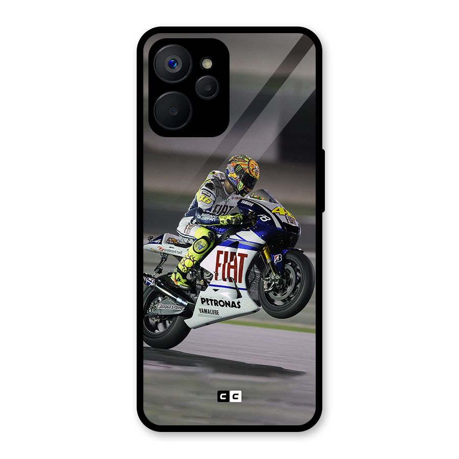 Champion Biker Glass Back Case for Realme 9i 5G