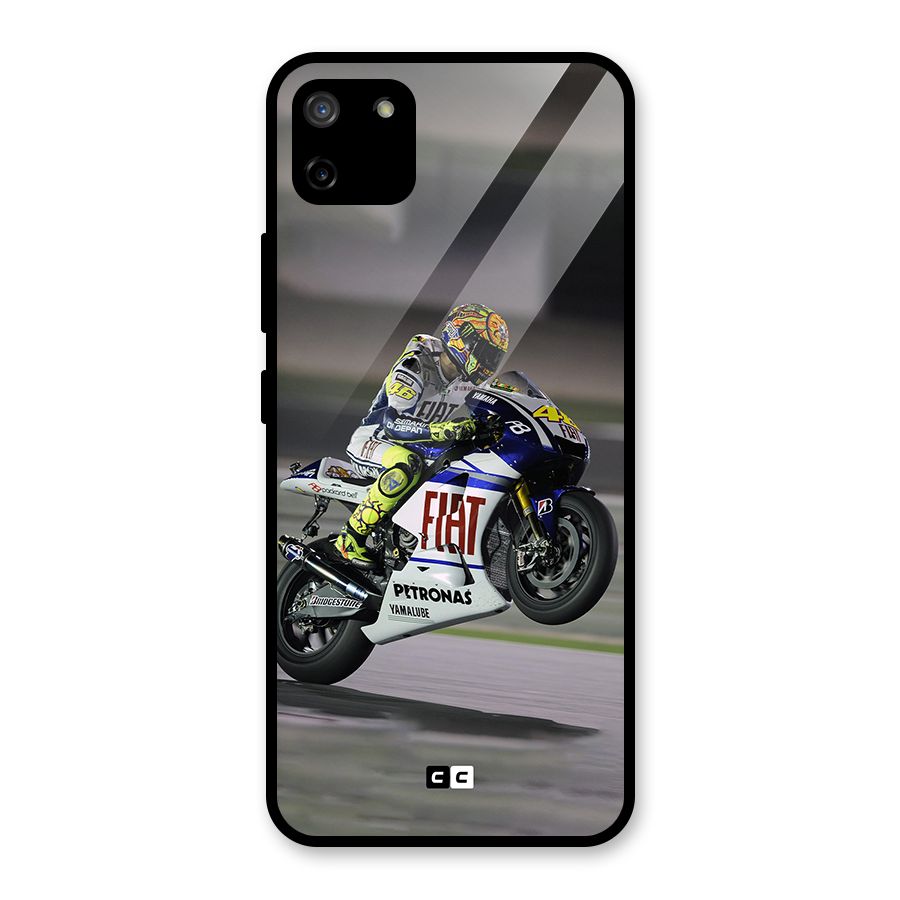 Champion Biker Glass Back Case for Realme C11