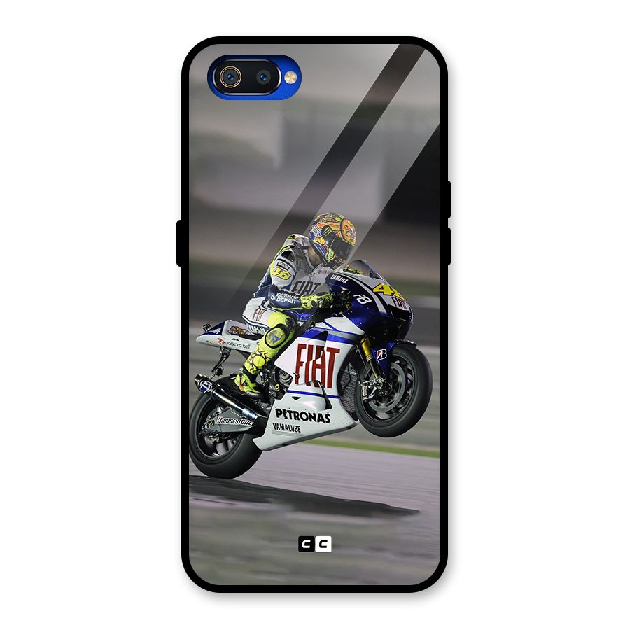 Champion Biker Glass Back Case for Realme C2
