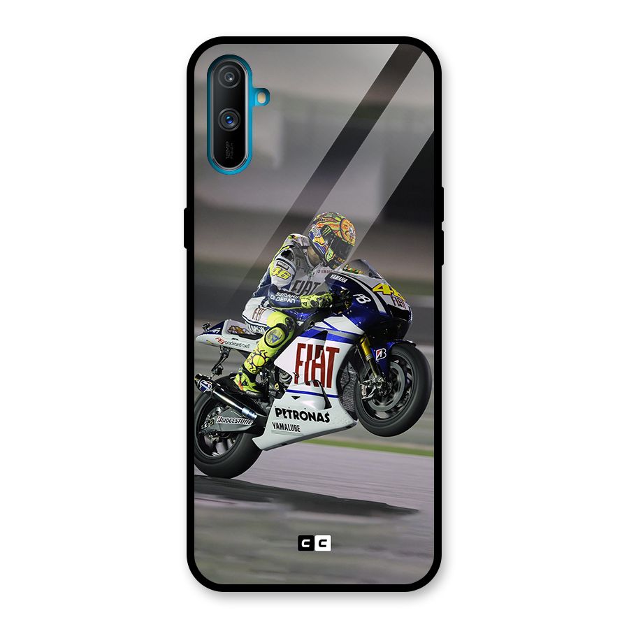 Champion Biker Glass Back Case for Realme C3