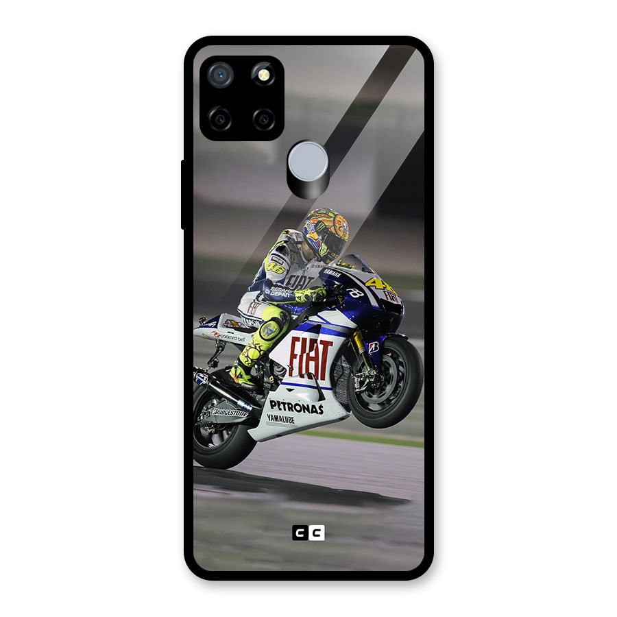 Champion Biker Glass Back Case for Realme Narzo 30A